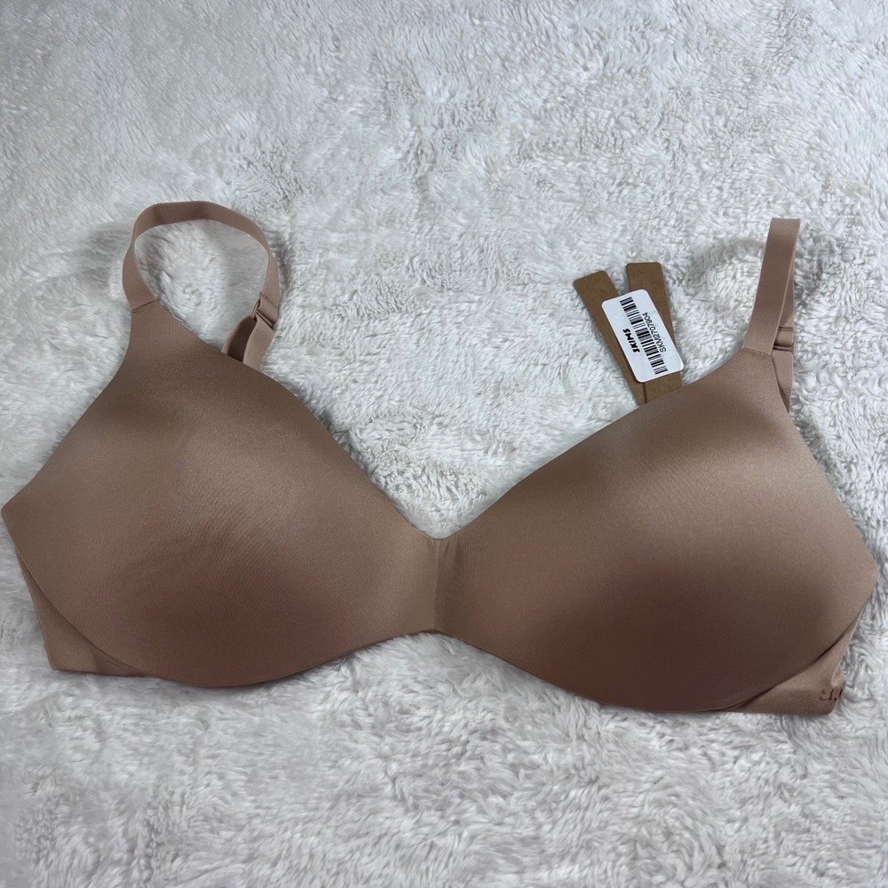 SKIMS Women's‎ Wireless Form Push Up Plunge Bra Clay BR-WRL-1891 Size 32DDD NWT